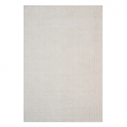 RUDA white and beige Rug