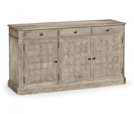 JC Edited - Casually Country Collection - 68" Rustic Grey Three Door Sideboard