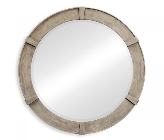 JC Edited - Casually Country Collection - Rustic Grey Round Mirror