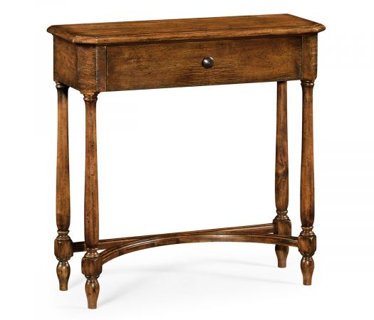 JC Edited - Casually Country Collection - Country Walnut Small Console Table with Drawer