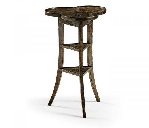 JC Edited - Casually Country Collection - Trefoil Side Table in Dark Driftwood