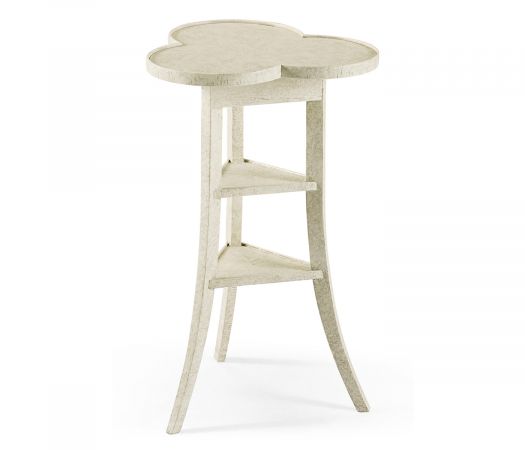 JC Edited - Casually Country Collection - Trefoil Side Table in Whitewash Driftwood