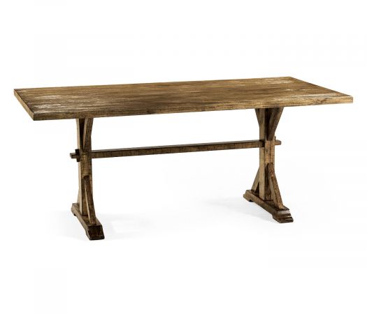 JC Edited - Casually Country Collection - 72" Solid Medium Driftwood Dining Table