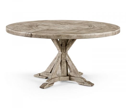 JC Edited - Casually Country Collection - 60" Circular Dining Table in Rustic Grey