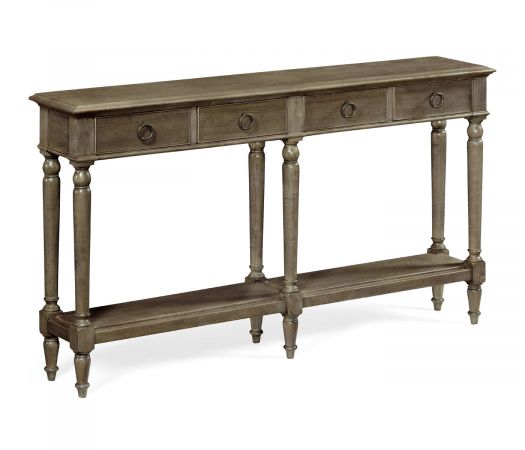 JC Edited - Assorted Collection - Large Dark Grey Chestnut Narrow Console