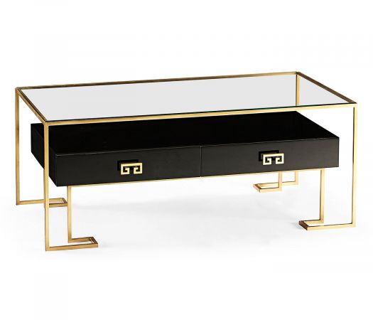 JC Edited - Simply Elegant Collection - Gilded Iron Coffee Table in Smoky Black