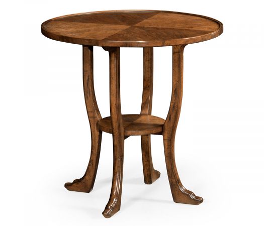 JC Edited - Casually Country Collection - Country Walnut Round Lamp Table