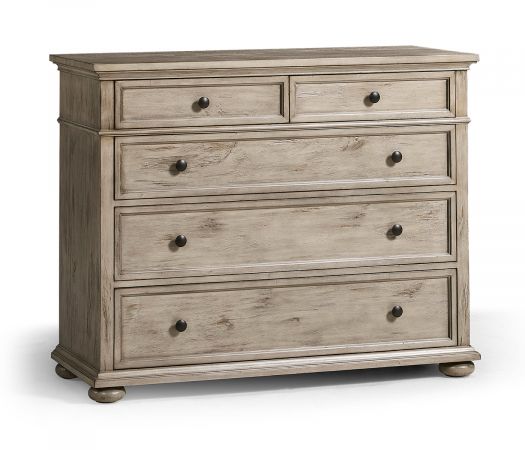 JC Edited - Casually Country Collection - Large Chest of Drawers in Rustic Grey