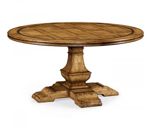 JC Edited - Sussex Collection - 60" Round Light Brown Chestnut Dining Table