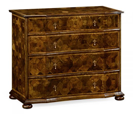 Oyster veneer large chest of drawers