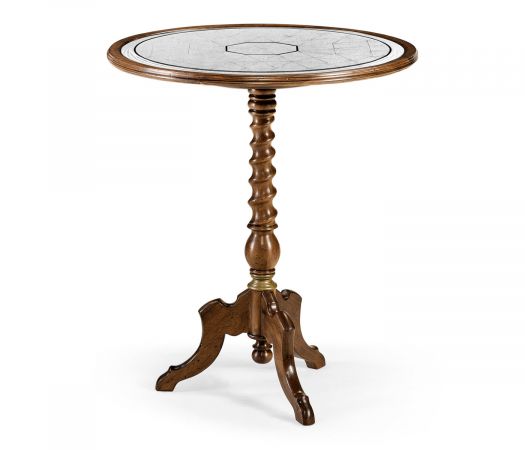 Églomisé & walnut round wine table