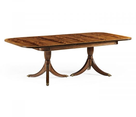 Regency Crotch Walnut Extending Dining Table