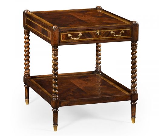 Regency Style Square Side Table (Mahogany)