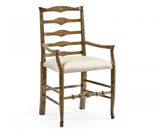 Casual Triangular Ladderback Arm Chair 