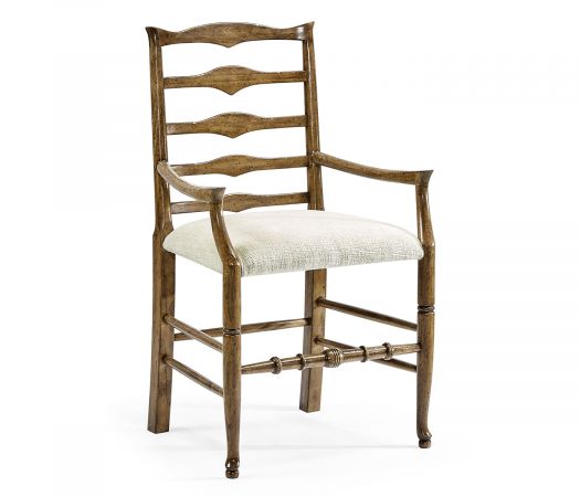 Casual Triangular Ladderback Arm Chair 