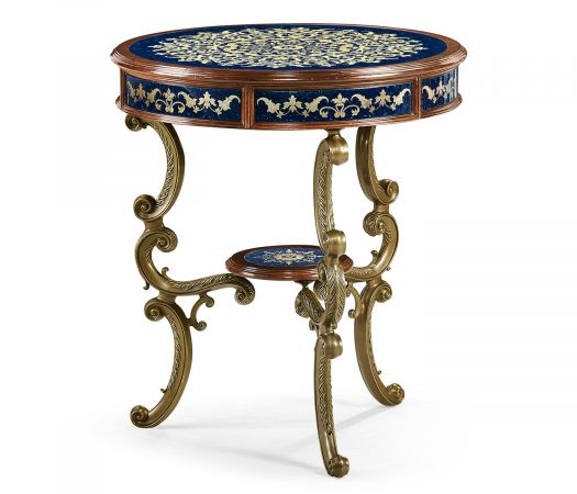 Lapis Blue Églomisé Side Table