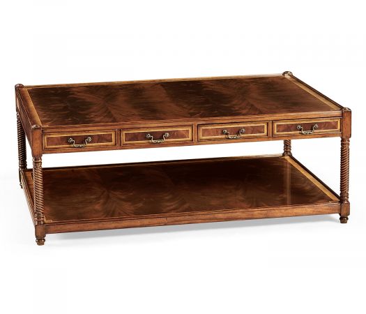 Rectangular Regency Style Mahogany Coffee Table