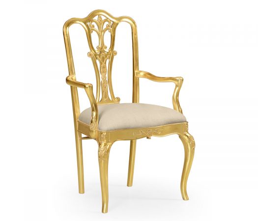 Gilded 18th Century Dining Arm Chair