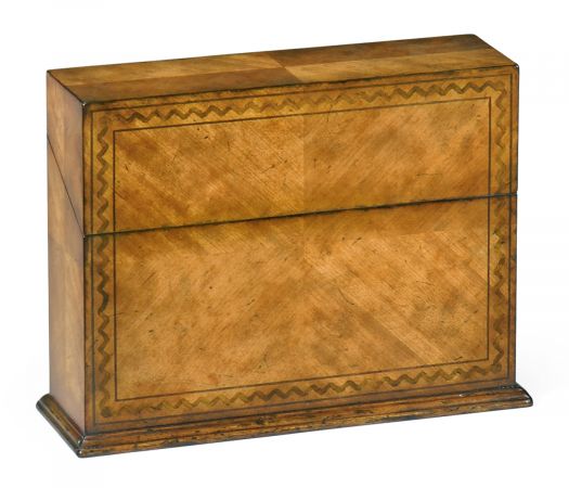 Rectangular Walnut Rope Twist Placemat Box