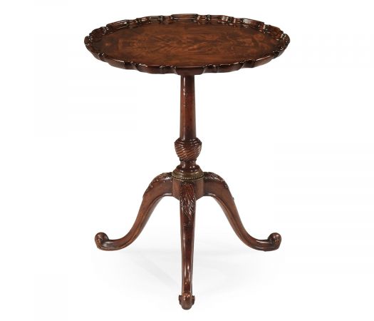 Large Mahogany "Piecrust" Lamp Table