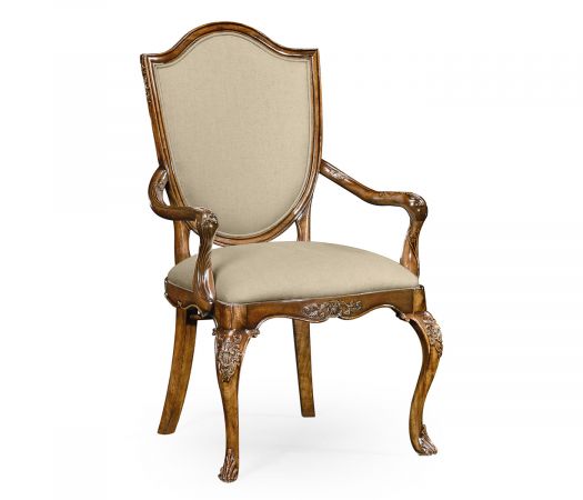 Shield Back Satinwood Arm Chair 