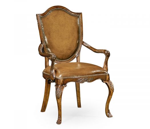 Shield Back Satinwood Arm Chair