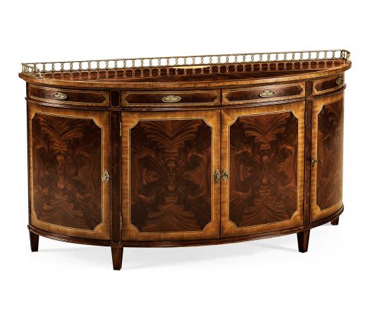 Large Mahogany Demilune Sideboard