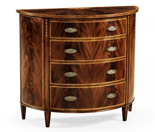 Mahogany Demilune Chest of Drawers