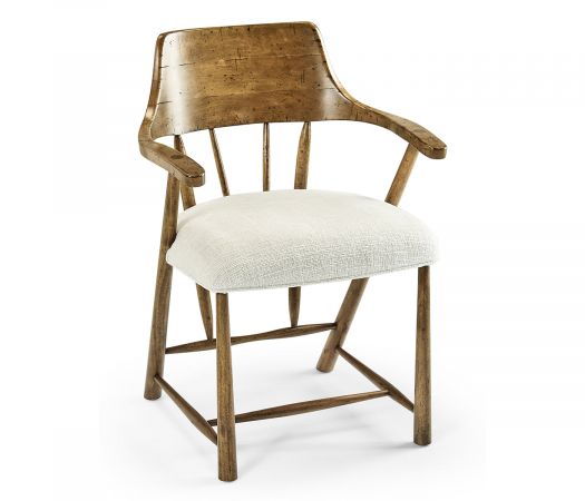 Casual Medium Driftwood Captains Chair