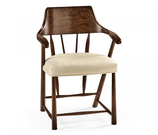 Traditional Dark Oak Captains Chair 