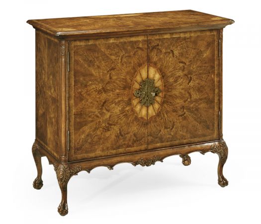 Flaming Light Walnut Side Cabinet