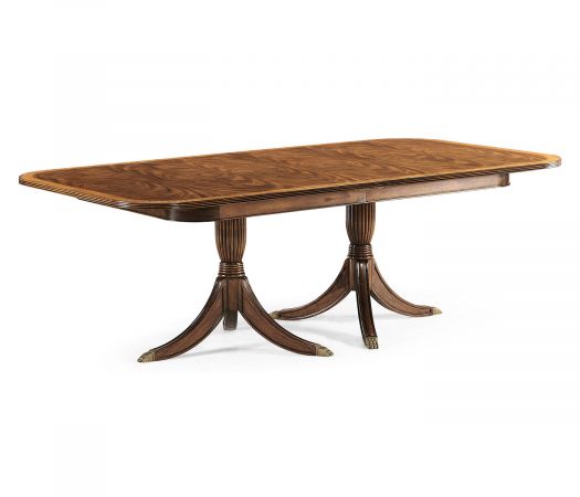 Windsor Two-Leaf Walnut Extending Dining Table