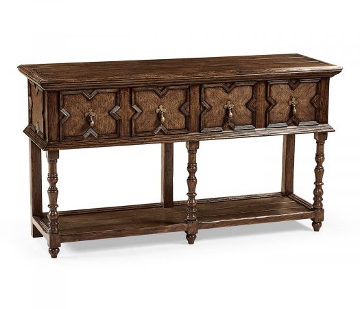 Traditional Tudor Style Dark Oak Buffet
