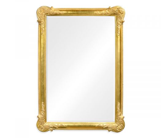 Versailles Collection - French 19th century tall rectangular gilded mirror (Plain)