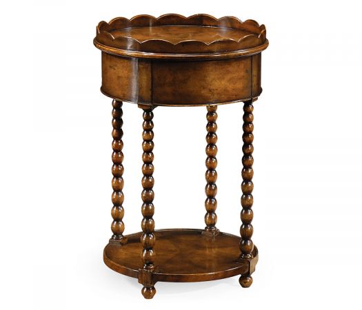 Country Farmhouse Collection - Bobbin turned round lamp table