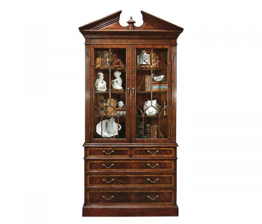 Buckingham Collection - Mahogany Glazed Display Cabinet with Drawers