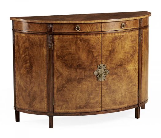 Windsor Collection - Crotch walnut demilune sideboard