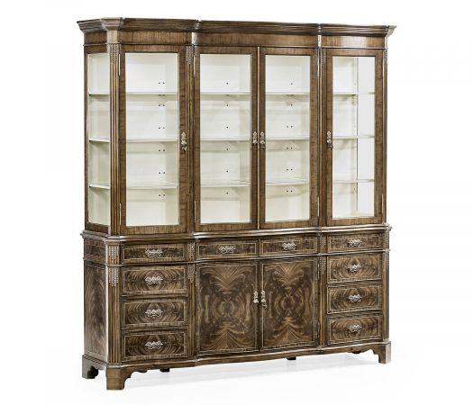 Buckingham Collection - Serpentine Architrave Bleached Mahogany China Cabinet