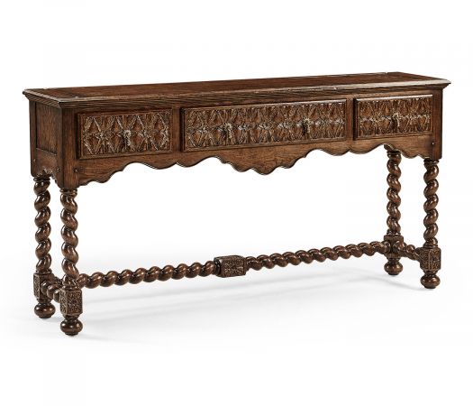 Sherwood Oak Collection - Large Dark Oak Console