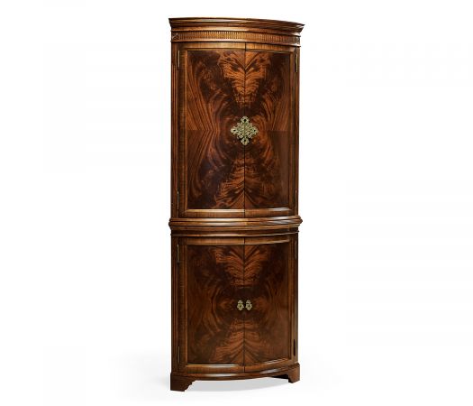 Buckingham Collection - Mahogany Curved Corner Cabinet