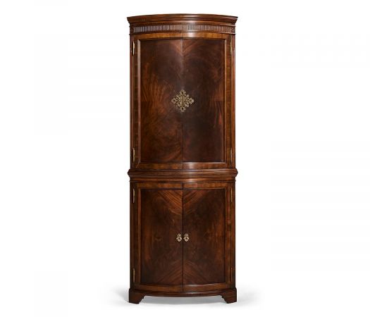 Buckingham Collection - Mahogany Curved Corner Drinks Cabinet