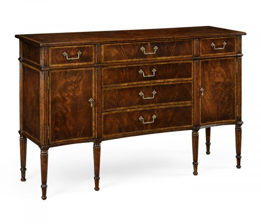 Buckingham Collection - Mahogany Sideboard with Shallow Curved Doors