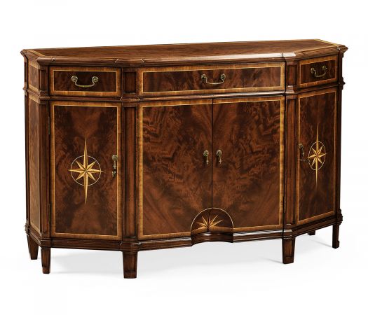 Buckingham Collection - Starburst Mahogany Side Cabinet