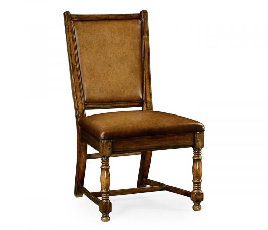 Country Farmhouse Collection - Distressed Medium Walnut Country Side Chair