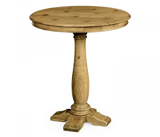 Sherwood Oak Collection - 36" Round Natural Oak Bar Table