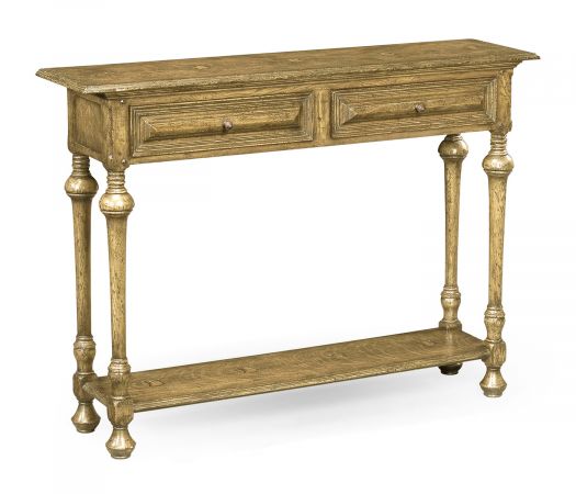 Sherwood Oak Collection - Elizabethan Style Natural Oak Console