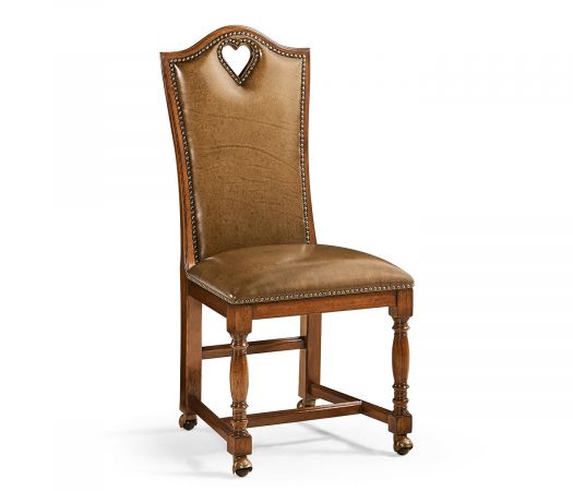 Country Farmhouse Collection - High Back Playing Card "Heart" Side Chair