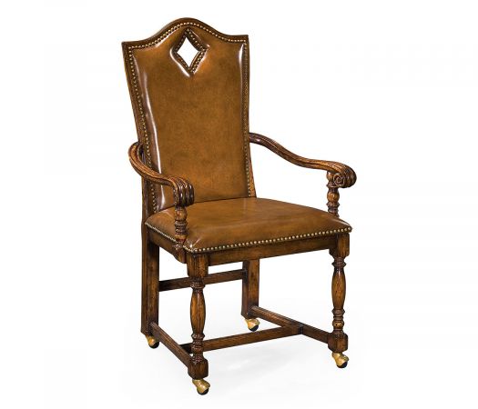 Country Farmhouse Collection - High Back Playing Card "Diamond" Arm Chair