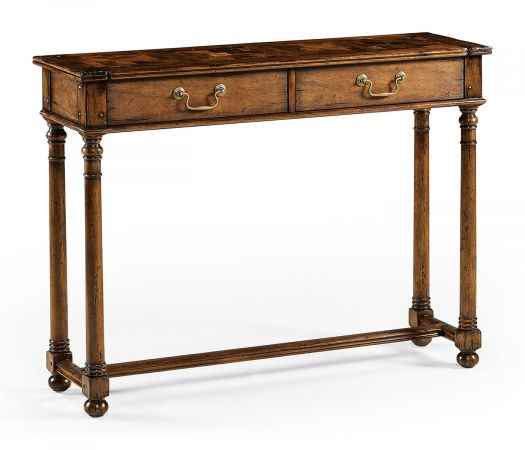 JC Edited - Huntingdon Collection - Walnut Oyster Parquet Console