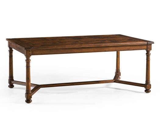 JC Edited - Huntingdon Collection - Walnut Rectangular Parquet Oyster Coffee Table